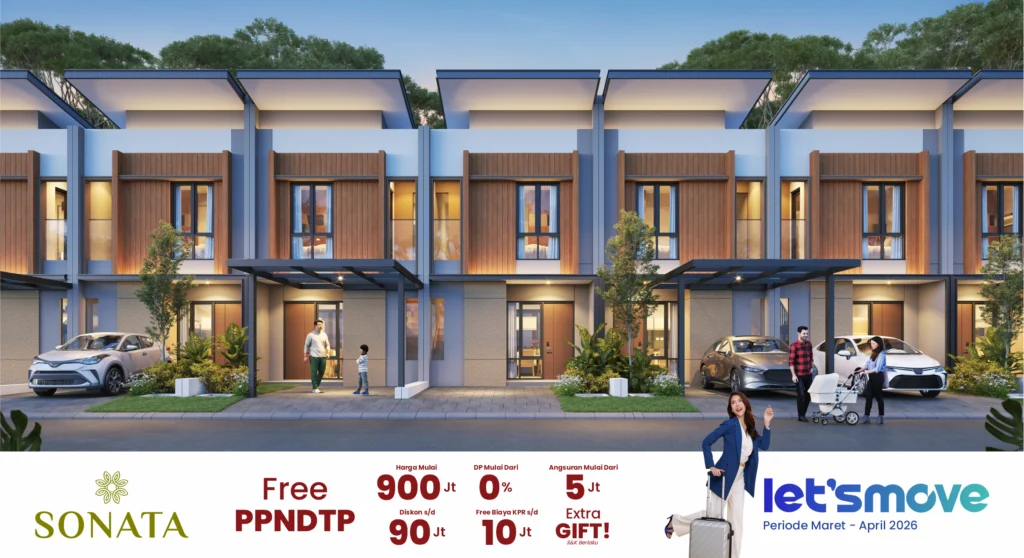 Rumah tipe Sonata CitraLand Puri Serang dua lantai free PPNDTP cicilan 5 jutaan